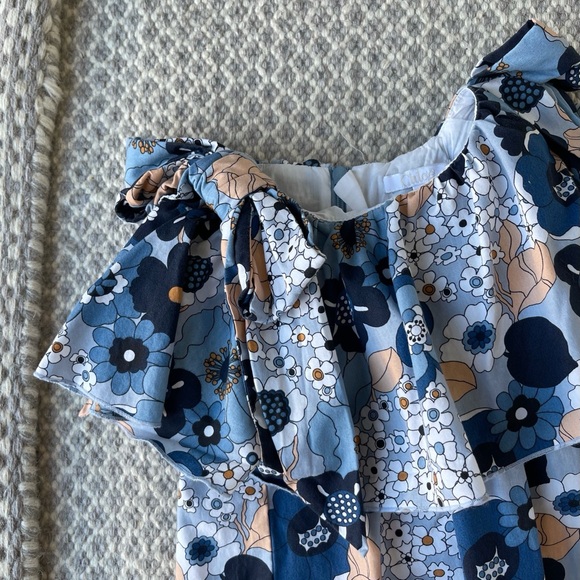 🔥KIDS Chloé Blue Floral Print Poplin Dress🔥 - Picture 3 of 8